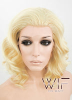 11" Wavy Golden Blonde Lace Front Synthetic Wig LF320