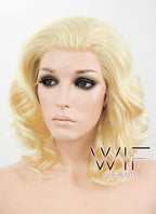 11" Wavy Golden Blonde Lace Front Synthetic Wig LF320