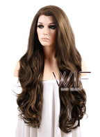 26" Wavy Mixed Brown Lace Front Synthetic Wig LF321