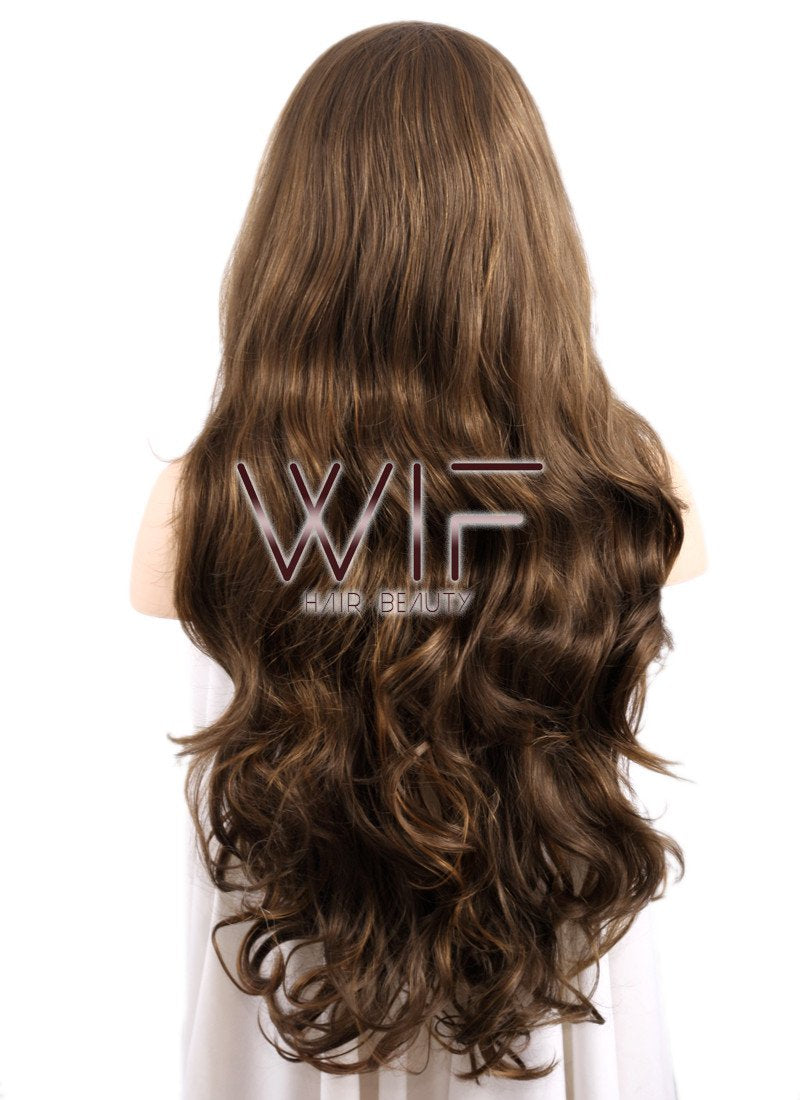 26" Wavy Mixed Brown Lace Front Synthetic Wig LF321
