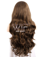 26" Wavy Mixed Brown Lace Front Synthetic Wig LF321