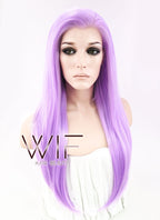 24" Straight Light Purple Lace Front Synthetic Wig LF322