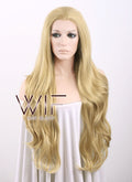 26" Wavy Blonde Lace Front Synthetic Wig LF323