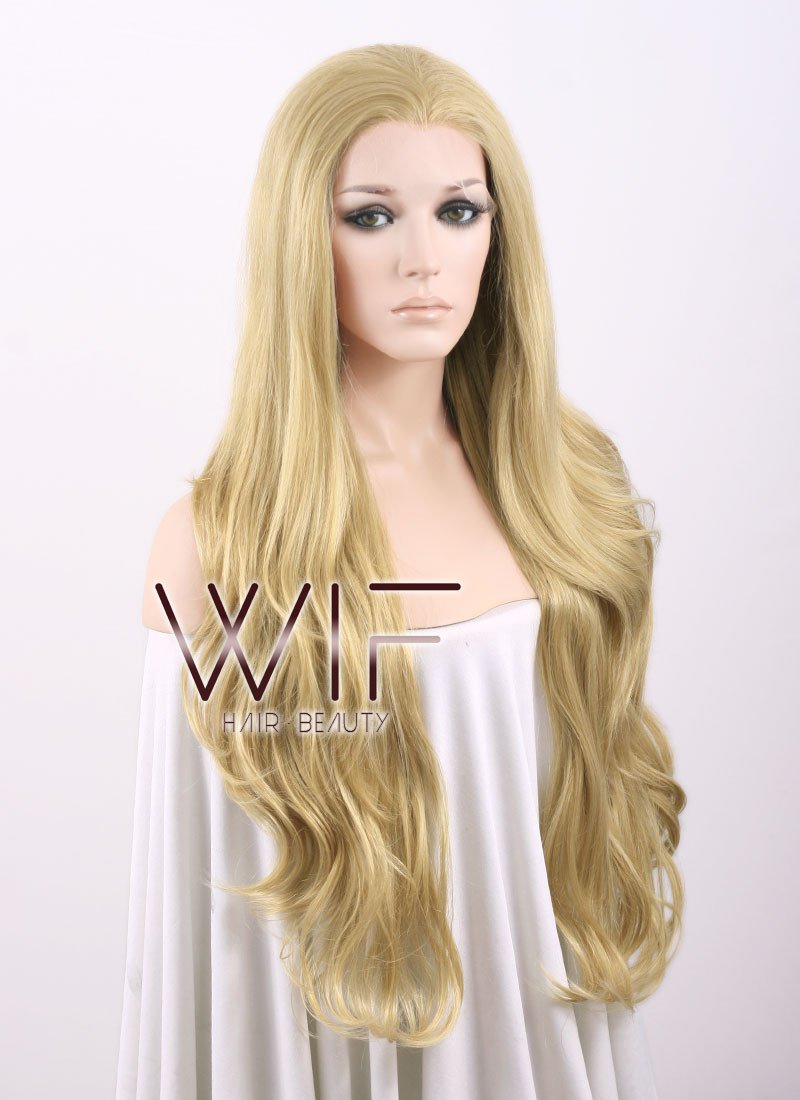 26" Wavy Blonde Lace Front Synthetic Wig LF323