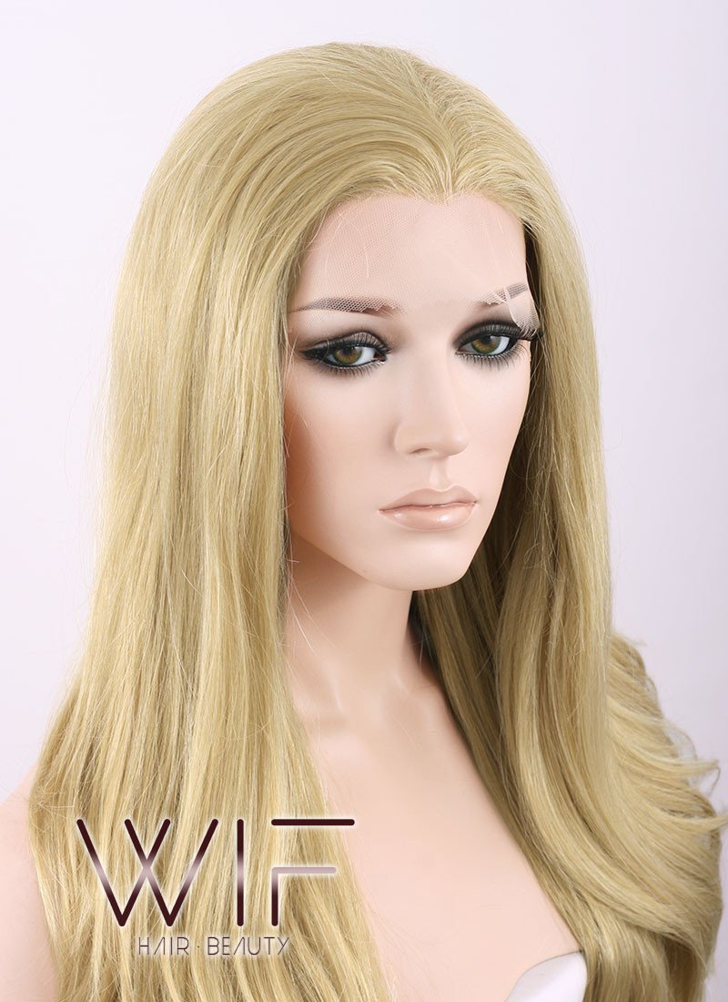 26" Wavy Blonde Lace Front Synthetic Wig LF323