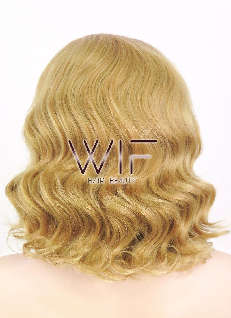 11" Short Curly Light Brown Lace Front Synthetic Hair Wig LF326
