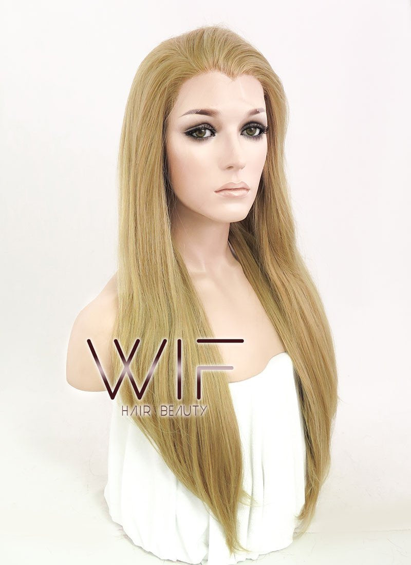 24" Straight Medium Blonde Lace Front Synthetic Wig LF331