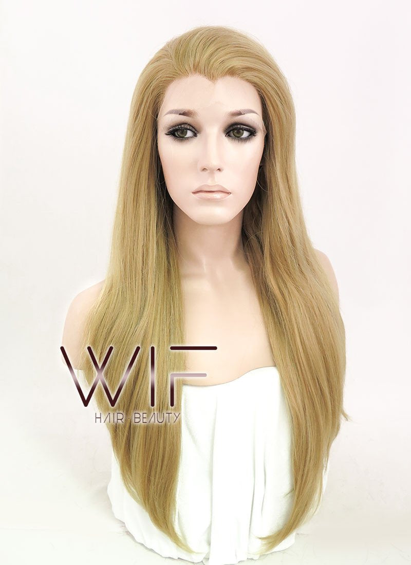 24" Straight Medium Blonde Lace Front Synthetic Wig LF331