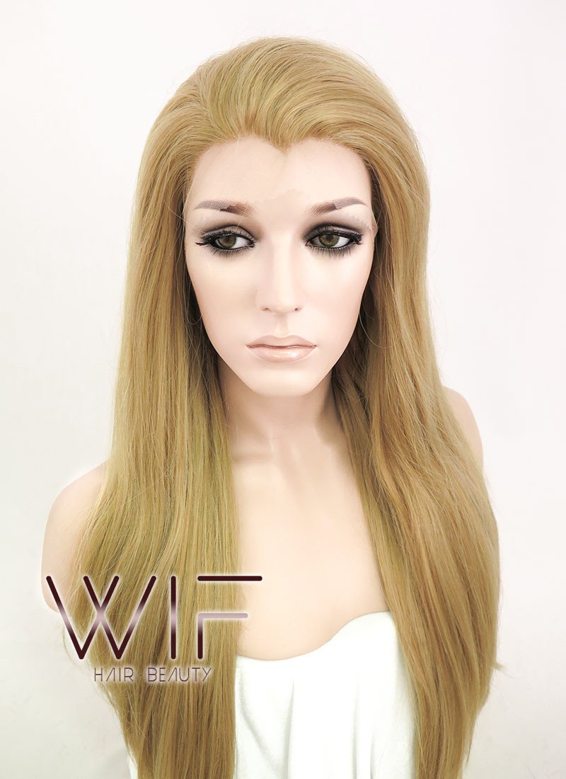24" Straight Medium Blonde Lace Front Synthetic Wig LF331