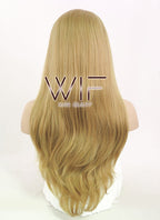 24" Long Straight Medium Blonde Lace Front Synthetic Hair Wig LF331