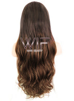26" Wavy Two Tone Brown Lace Front Synthetic Wig LF365