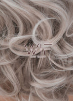 16" Wavy Blondish Grey Lace Front Synthetic Wig LF369