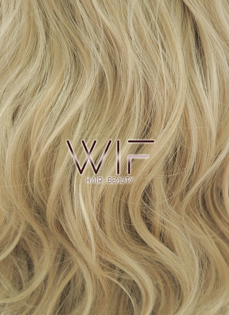 24" Long Curly Ash Blonde Lace Front Synthetic Fashion Wig LF373