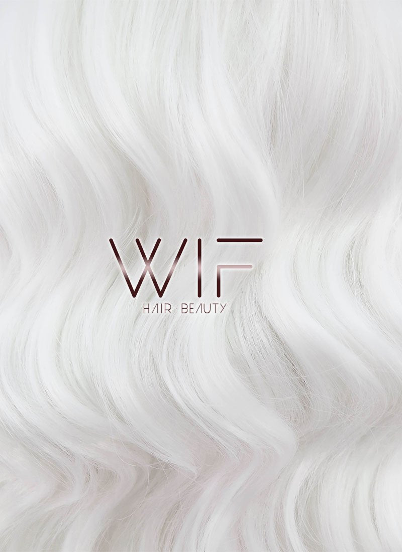 24" Wavy White Lace Front Synthetic Wig LF388