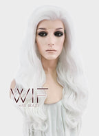 24" Wavy White Lace Front Synthetic Wig LF388