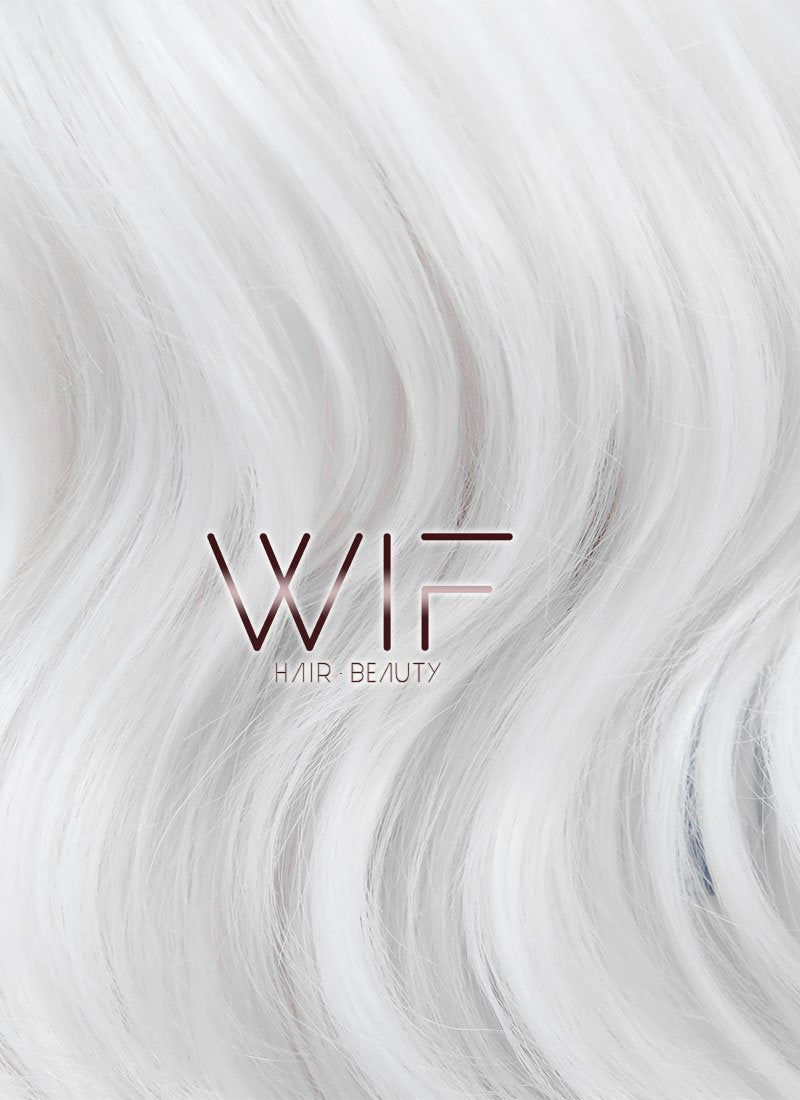 24" Wavy White Lace Front Synthetic Wig LF389