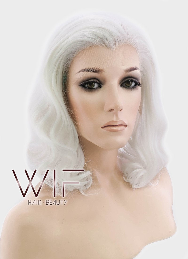 11" Wavy White Lace Front Synthetic Wig LF405