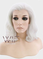 11" Wavy White Lace Front Synthetic Wig LF405