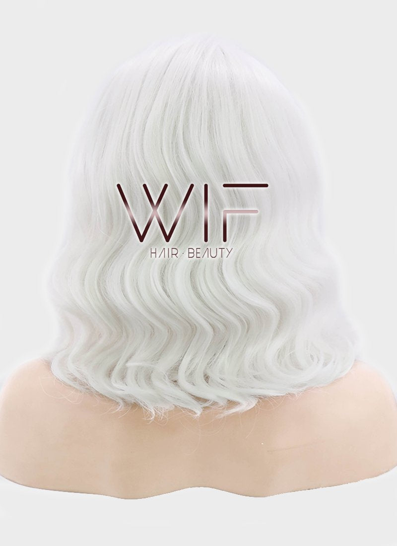 11" Wavy White Lace Front Synthetic Wig LF405