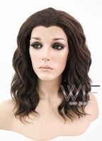14" Medium Brown Lace Front Synthetic Hair Wig LF407