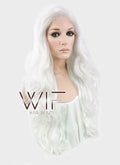 28" Wavy White Lace Front Synthetic Wig LF641B