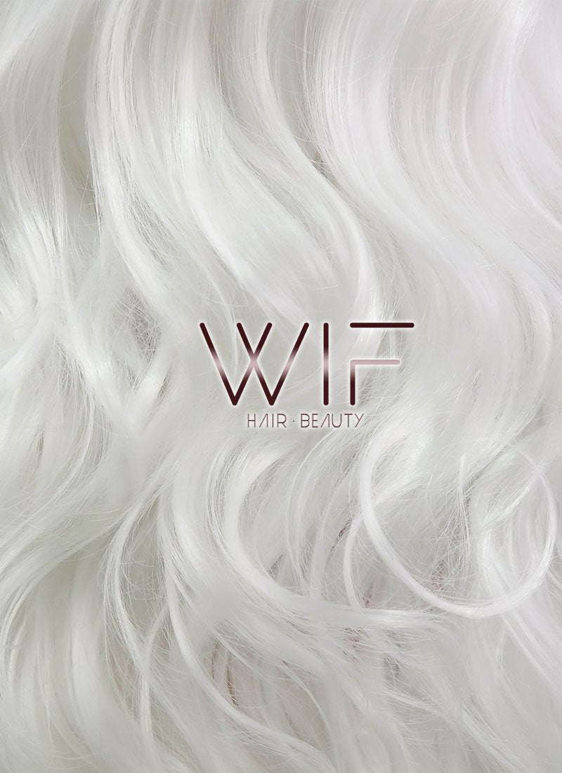 28" Wavy White Lace Front Synthetic Wig LF641B