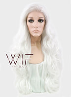 28" Wavy White Lace Front Synthetic Wig LF641B