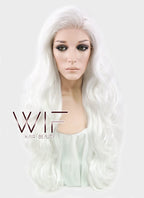 28" Wavy White Lace Front Synthetic Wig LF641B