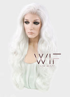 28" Wavy White Lace Front Synthetic Wig LF641B