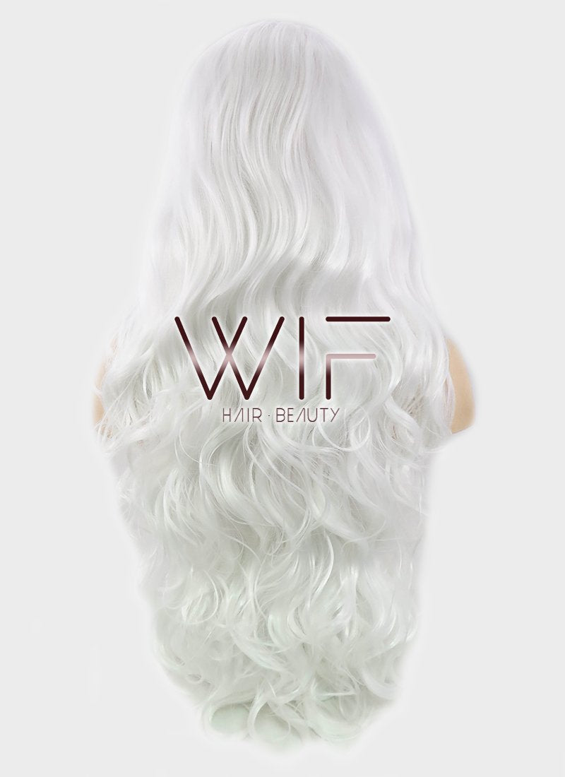 28" Wavy White Lace Front Synthetic Wig LF641B