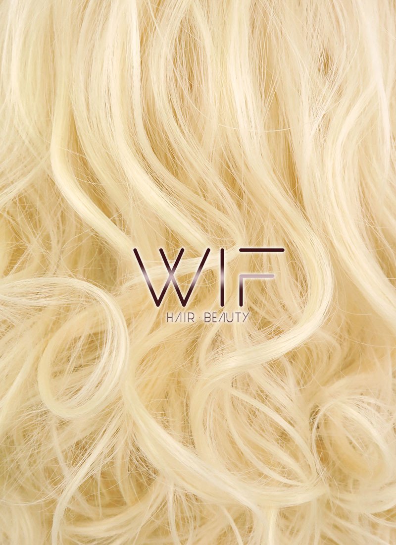 18" Wavy Blonde Lace Front Synthetic Wig LF641