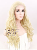 18" Wavy Blonde Lace Front Synthetic Wig LF641