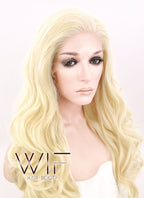18" Wavy Blonde Lace Front Synthetic Wig LF641