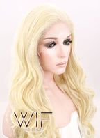 18" Wavy Blonde Lace Front Synthetic Wig LF641