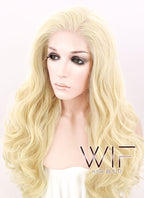 18" Wavy Blonde Lace Front Synthetic Wig LF641
