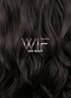 28" Wavy Natural Black Lace Front Synthetic Wig LF667R