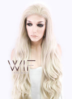 28" Long Curly Mixed Blonde Made-To-Order Lace Front Synthetic Hair Wig LF675B