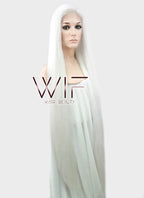 39" Straight Yaki White Lace Front Synthetic Wig LF701B