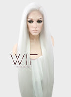 39" Straight Yaki White Lace Front Synthetic Wig LF701B