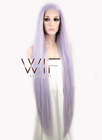 39" Straight Yaki Purplish Grey Lace Front Synthetic Wig LF701D
