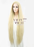 39" Straight Yaki Blonde Lace Front Synthetic Wig LF701E