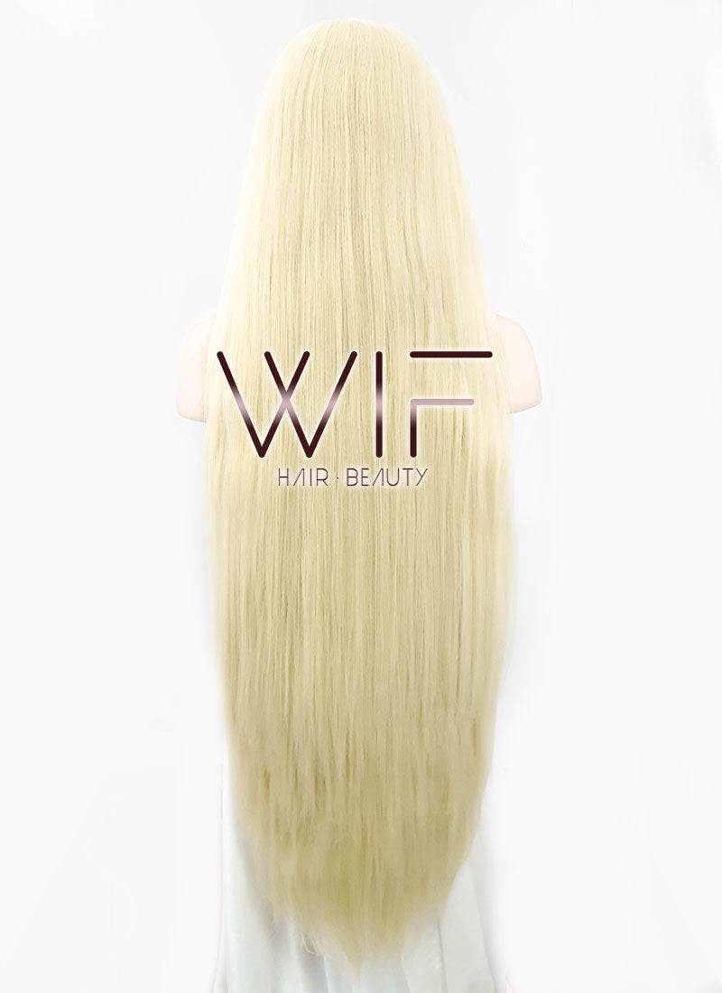 39" Straight Yaki Blonde Lace Front Synthetic Wig LF701E