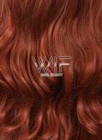 28" Wavy Reddish Brown Lace Front Synthetic Wig LF735
