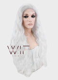 28" Wavy White Lace Front Synthetic Wig LF741C