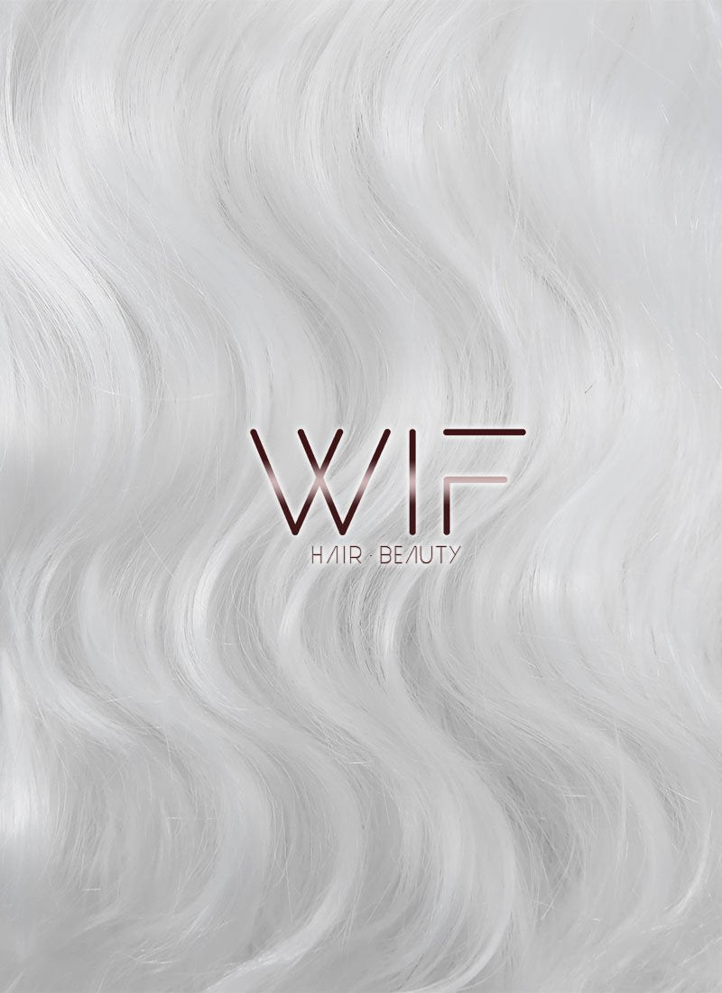 28" Wavy White Lace Front Synthetic Wig LF741C