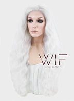 28" Wavy White Lace Front Synthetic Wig LF741C
