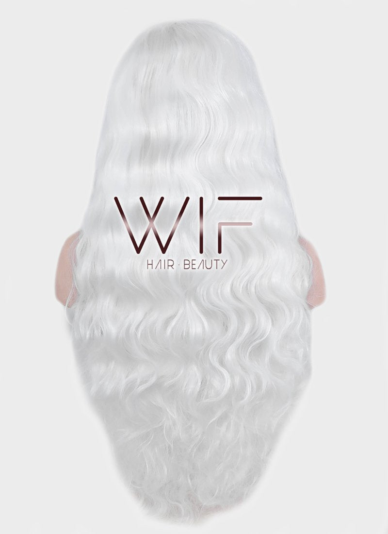 28" Wavy White Lace Front Synthetic Wig LF741C