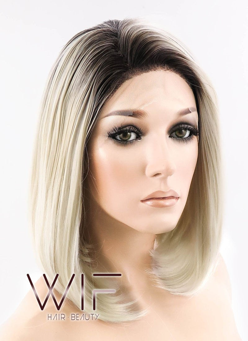 Short Blonde Ombre Blonde Lace Front Wing Inspired by Khloé Kardashian