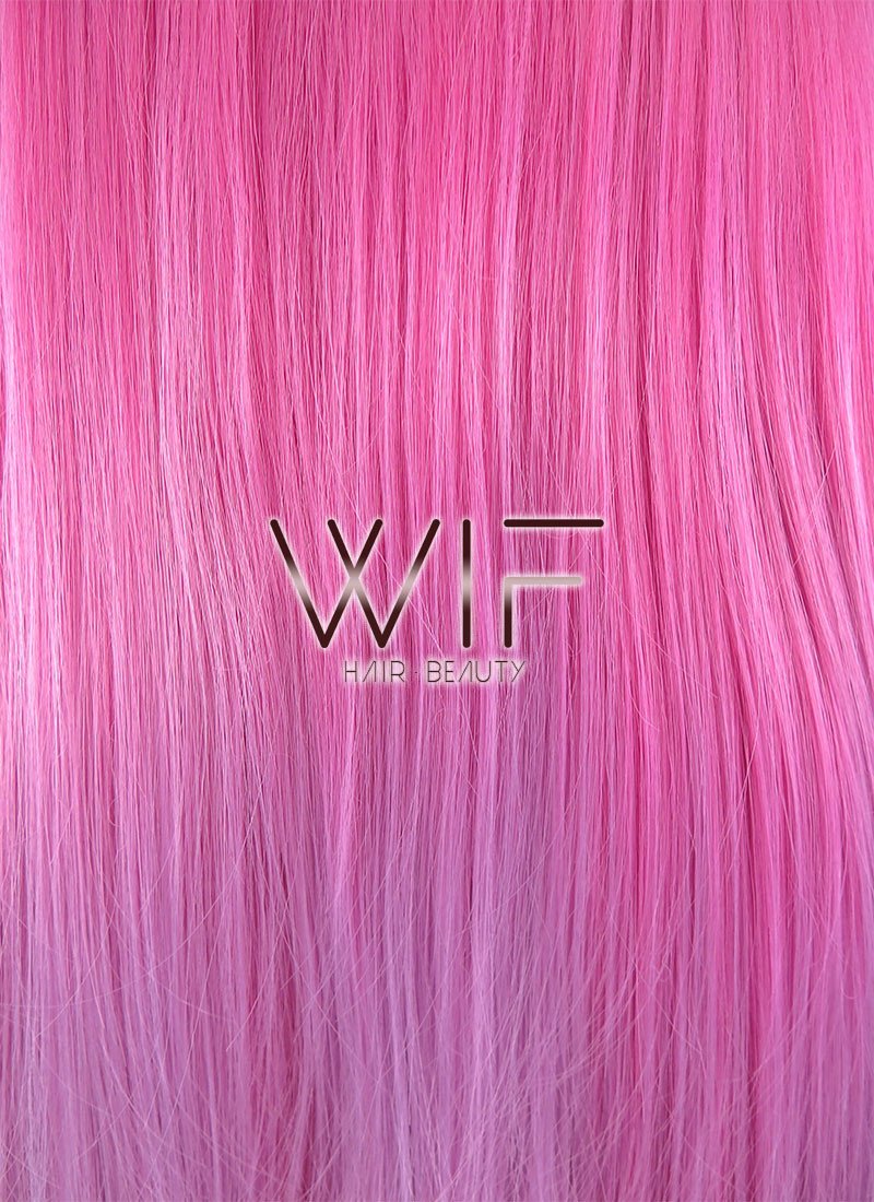 26" Straight Purple Magenta Ombre Lace Front Synthetic Wig LF768