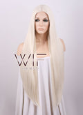 22" Long Straight Light Blonde Customizable Lace Front Synthetic Hair Wig LF772